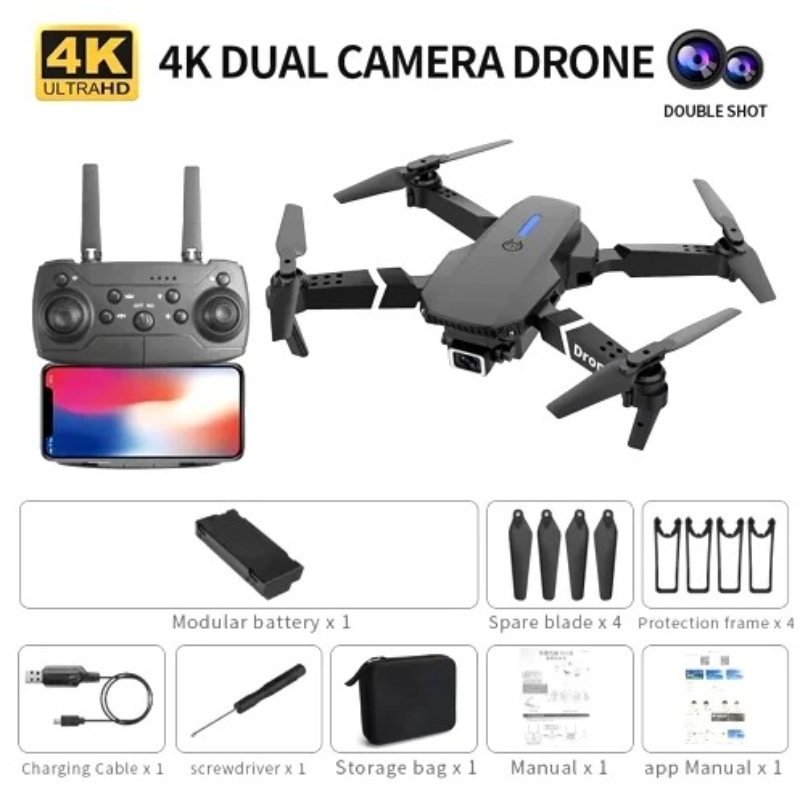 Mini Drone RC E88 Pieghevole c - Drone Kit Tricopter recensione e prezzo